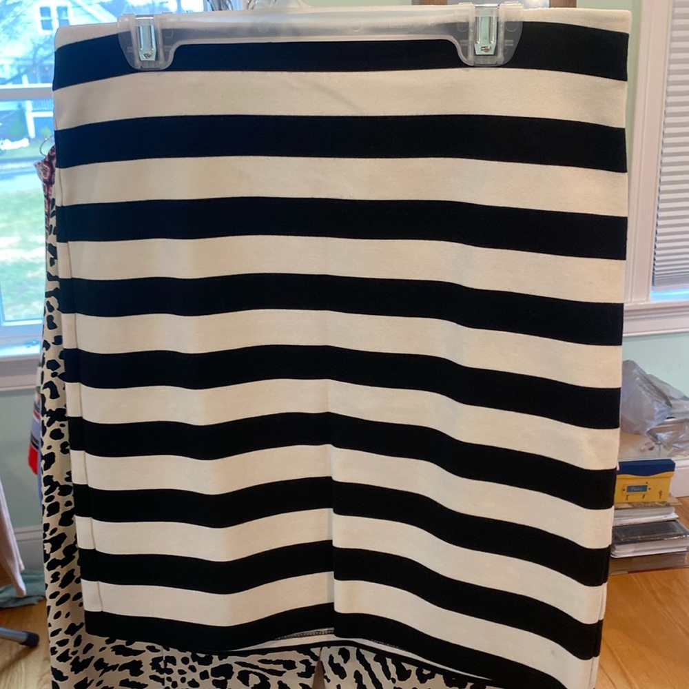 Small black and white striped skirt